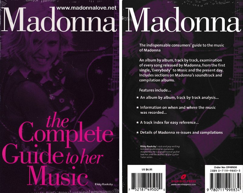 2004 The complete guide to the music of Madonna (Rikky Rooksby) - USA - ISBN 0-7119-9883-3