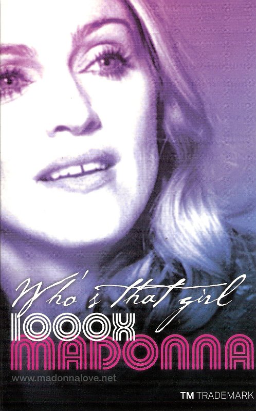 2006 Whos that girl 1000x Madonna (Droge & Mirjam van Immerzeel) - Holland - ISBN 9049900313