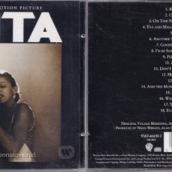 1996 Evita - Cat.Nr. 9362-46450-2 - Germany (Made in Germany with Foil sticker with letter D designates for Germany)