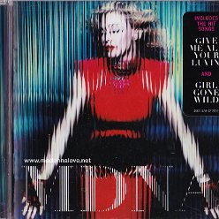 2012 MDNA 1CD - Cat. Nr. B0016725-02 - USA (Clean version without Gang Bang + comes with smaller sticker)