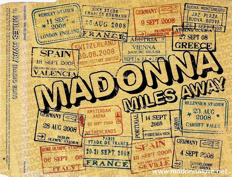 2009 Miles away Promo CD single (1-trk) - Cat.Nr. PRO16677 - Germany