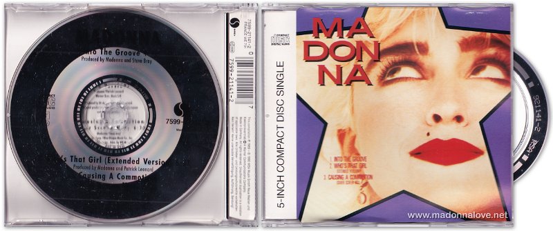 1985 Into the groove - CD maxi single  (3-trk) - Cat.Nr. 7599-21141-2 - Germany (921141-2 RSA on back of CD - has some light scratches on CD)