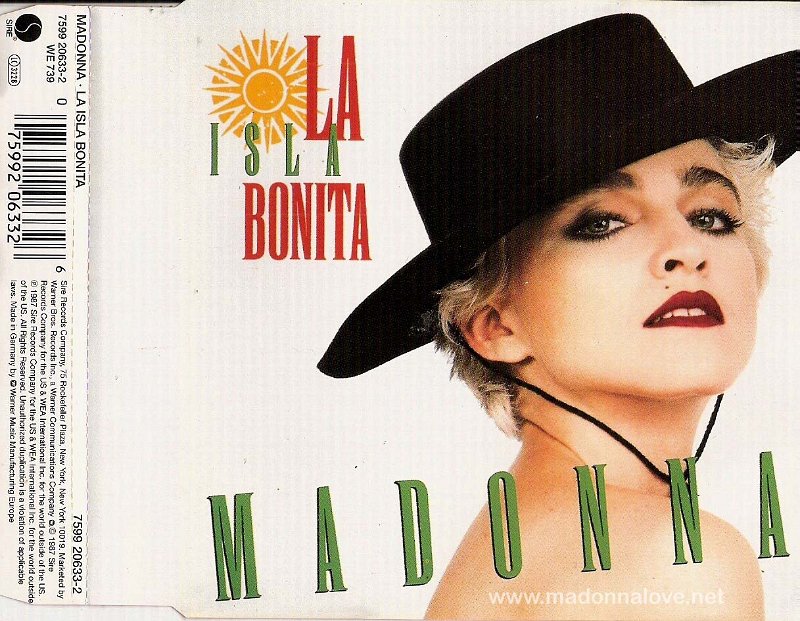 1987 La isla bonita  - CD maxi single  (2-trk) - Cat.Nr. 7599 20633-2 - Germany