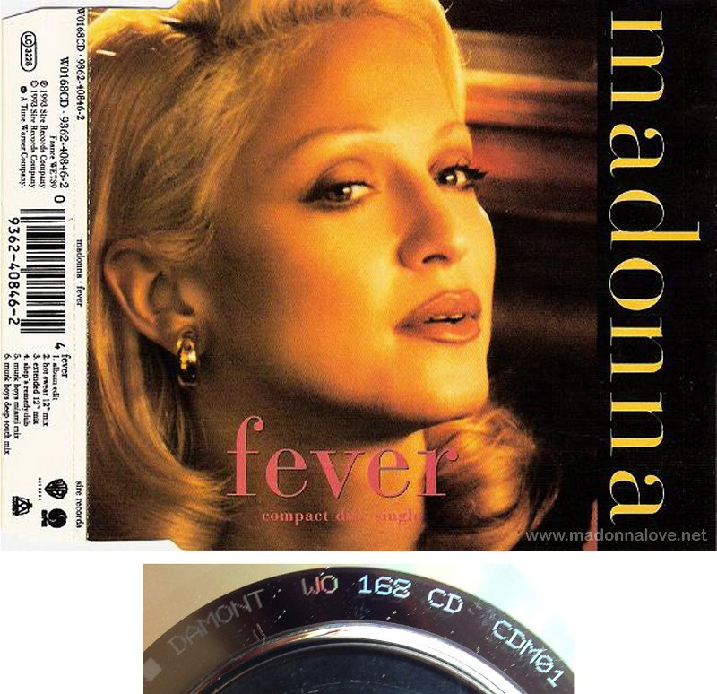 1993 Fever - CD maxi single (6trk) - Cat.Nr. W0168CD - UK (Damont WO 168 CD on back of CD)