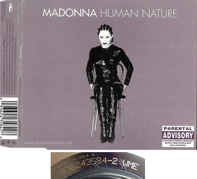 1994 Human nature - CD maxi single (5-trk) - Cat.Nr. 9362 43584-2 - Germany (936243584-2 WME on back of CD)