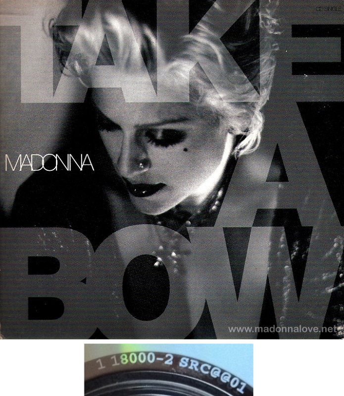 1994 Take a bow - Cardsleeve CD single (3-trk) - Cat.Nr. 5439-18000-2- USA (1 18000-2 SRC@@01 on back of cd)