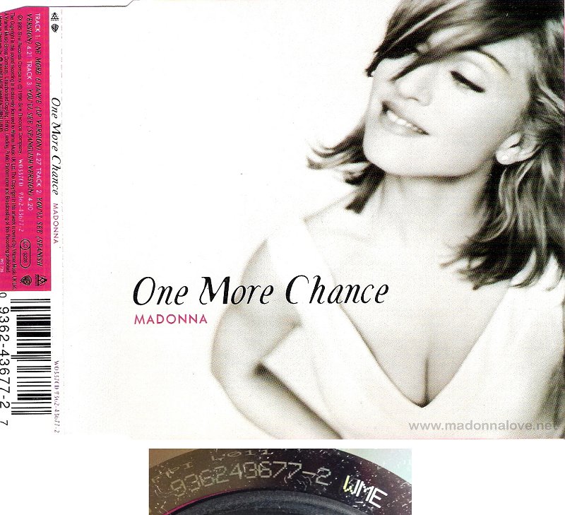 1995 One more chance - CD maxi single (3-trk) - Cat.Nr. 9362-43677-2 - Germany (936243677-22 0401 on back of CD)