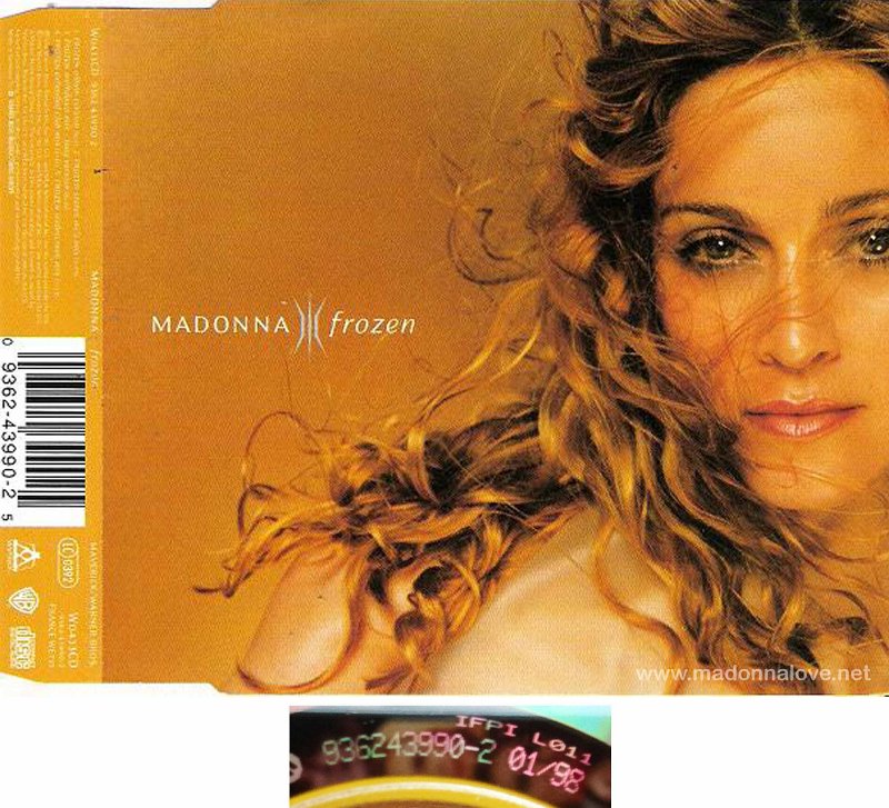 1998 Frozen  - CD maxi single (5-trk) - Cat.Nr. 9362 43990 2 - Germany (936243990-2 0198 on back of CD)