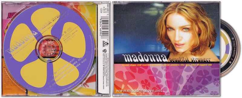 1999 Beautiful stranger - CD maxi single (3-trk) - Cat.Nr. 9362 44699-2 - Germany (SILVER text on disc) 9362446992 D on back of CD)
