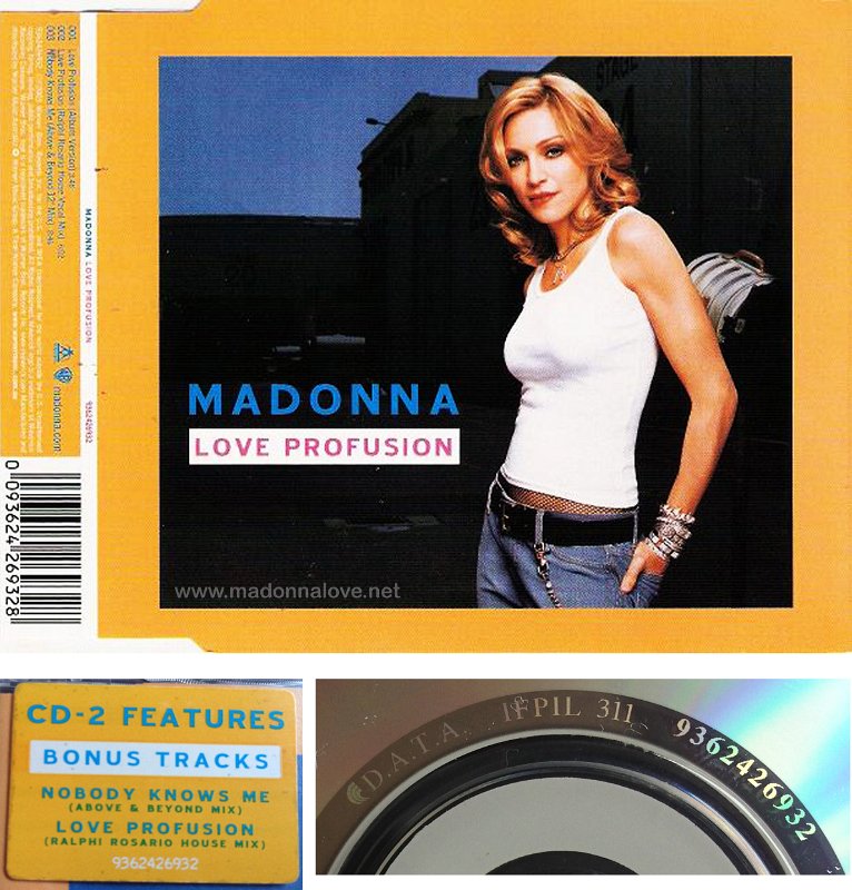 2003 Love profusion  - CD maxi single (3-trk) - Cat.Nr. 9362426932 - Australia (Sticker w nr + DATA IFPIL 311 9362426932 on back of CDO)