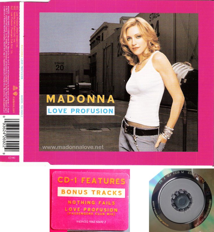 2003 Love profusion  - CD maxi single (3-trk) - Cat.Nr. W634CD1 - UK (Disctronics on back of CD + W634CD1)