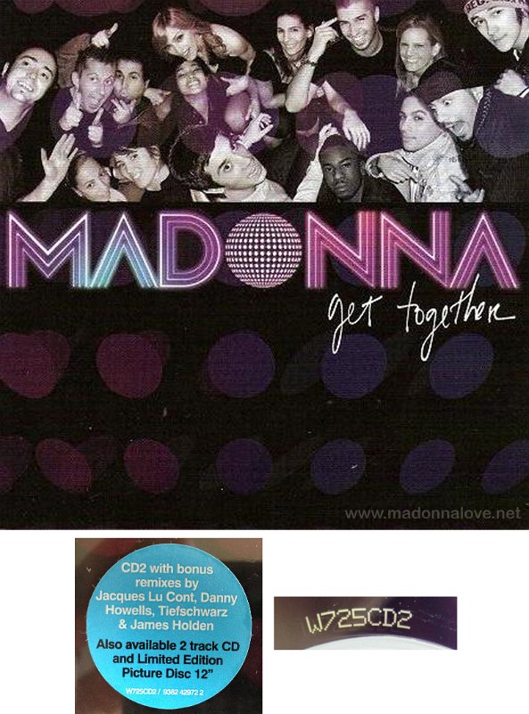 2006 Get together - CD maxi single compact disc (5-trk) - Cat.Nr. W725CD2 - UK (Sticker + W725CD2 on back of CD)