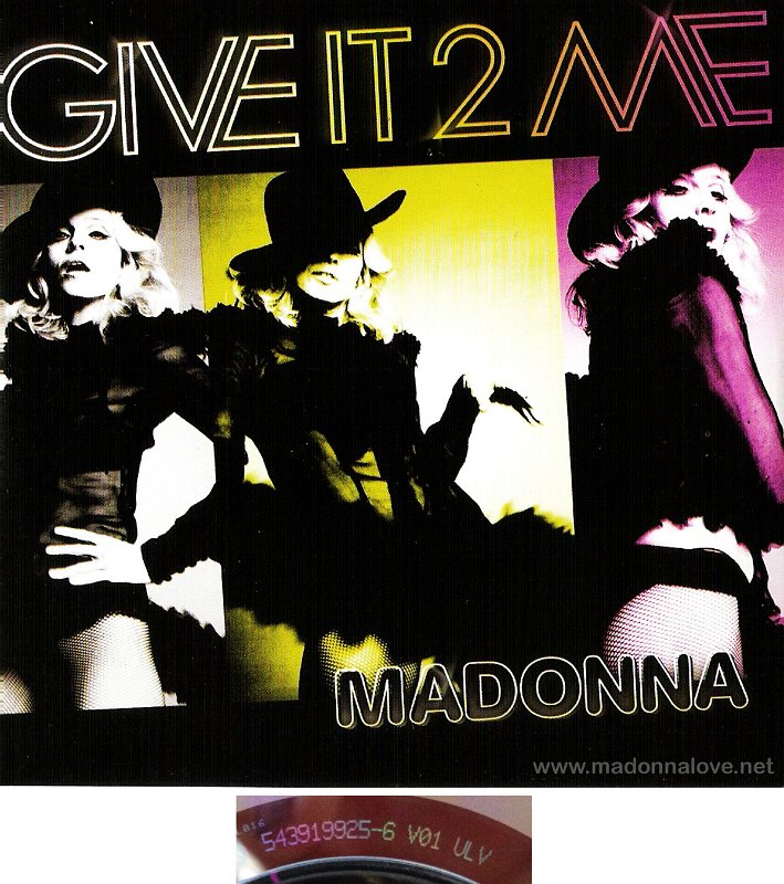 2008 Give it 2 me - Cardsleeve CD single (2-trk) - Cat.Nr. 5439 199256 - Germany (543919925-6 V01 ULV on back of CD)