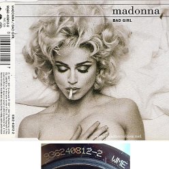 1992 Bad girl - CD maxi single (3-trk) - Cat.Nr. 9362-40812-2 - Germany (936240812-2 WME on back of CD)