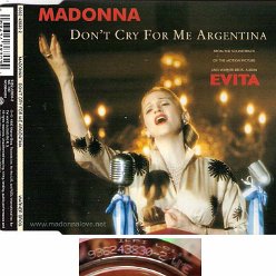 1996 Don't cry for me Argentina - CD maxi single (4-trk) - Cat.Nr. 9362-43830-2 - Germany (936243830-2 WME on back of CD)