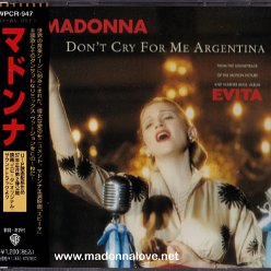 1996 Don't cry for me Argentina - CD maxi single compact disc (4-trk) - Cat.Nr. WPCR-947 - Japan