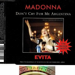 1996 Don't cry for me Argentina The dance mixes - CD maxi single (4-trk) - Cat.Nr. WO384CD2 - UK (D Plant UK WO384CD2 on back of CD)