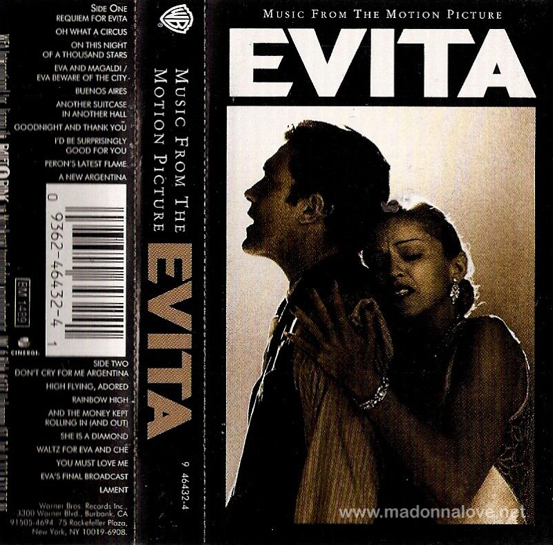 1996 Evita Cassette Album - Cat.Nr. 9362 46432-4 - Germany