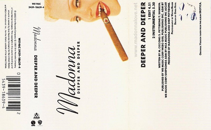 1992 Deeper and Deeper Casette Single - Cat.Nr. W0146C - UK