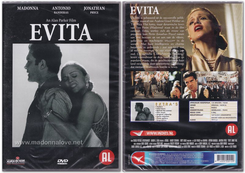 1996 Evita - Cat.Nr. 001469 dvd - Holland (2002 release-sealed)