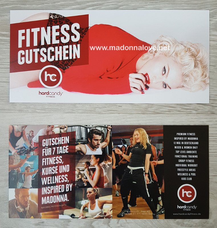 2015 - Hard Candy Fitness doublesided coupon (Berlin Germany)