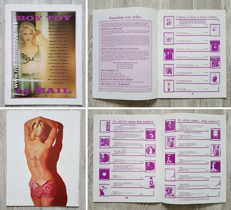 Boy toy by mail ICON catalogue - 1993