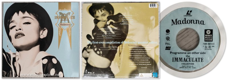 1990 - The Immaculate Collection Laserdisc - Cat. Nr. 7599-38214-6 - Europe