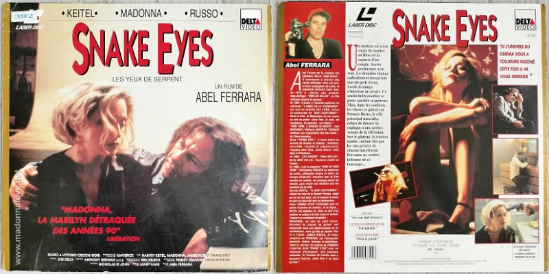1994 - Snake eyes (Dangerous Game) Laserdisc - Cat. Nr. 1943321 - France