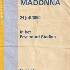 1990 Blond ambition tour Rotterdam - Dutch public service flyer