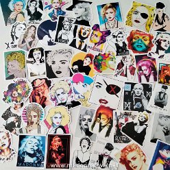 Collection of unofficial Madonna stickers from Aliexpress