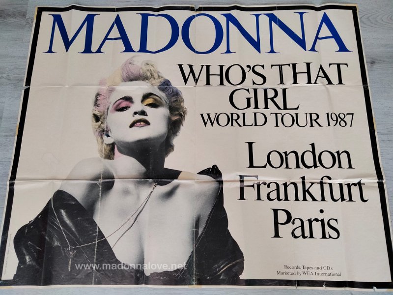 1987 Who's that girl world tour promo poster 1 (UK)