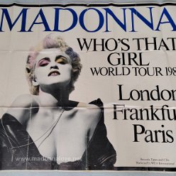 1987 Who's that girl world tour promo poster 1 (UK)
