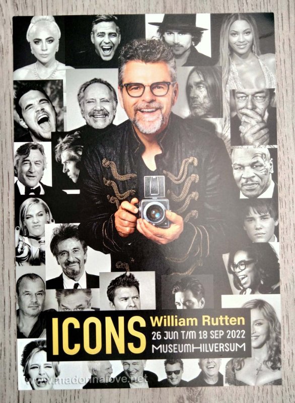 Photo Exhibition ICONS by William Rutten - Hilversum 2022 (promotional flyer)