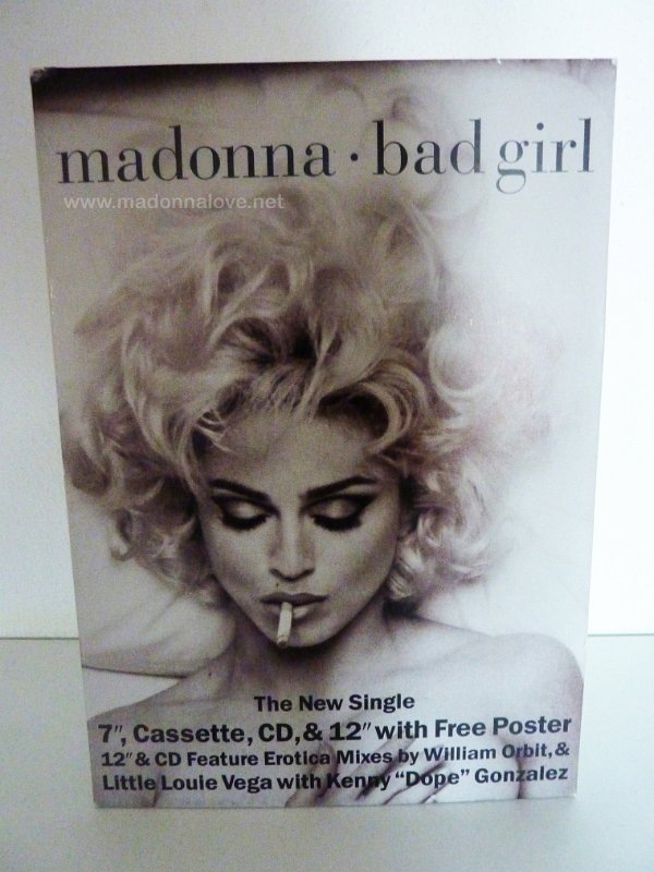 1992 - Bad girl promotional cardbox display