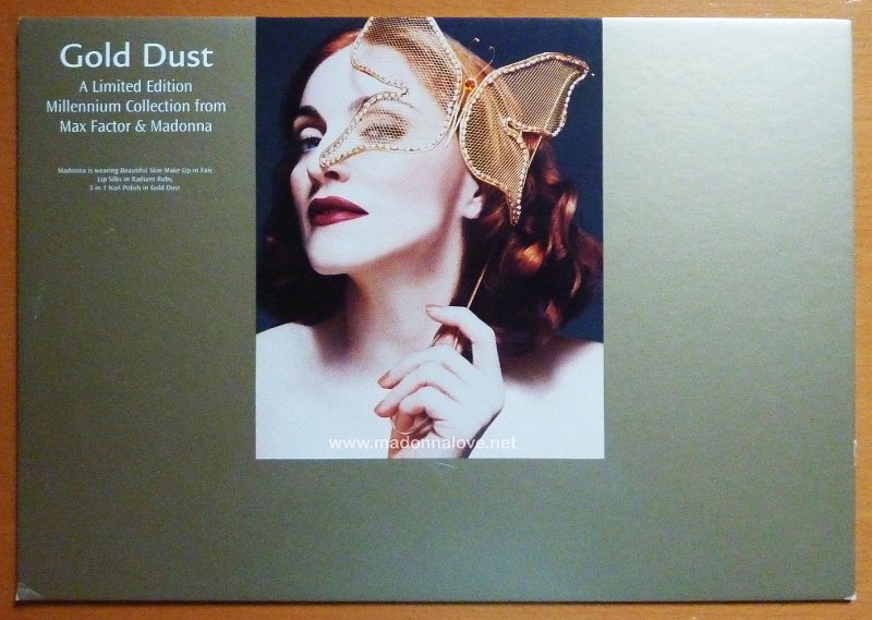 1999 - Maxfactor gold dust small promotional cardbox display