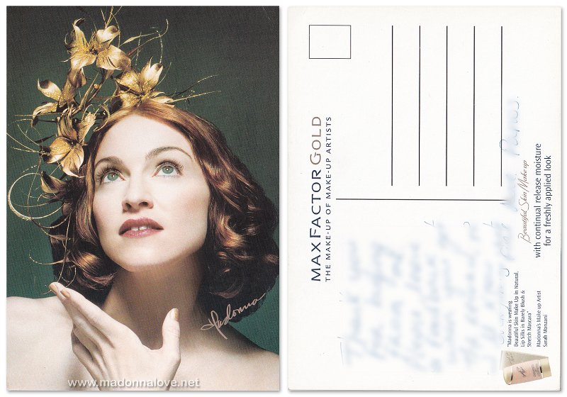 1999 - Maxfactor promotional postcard (3)