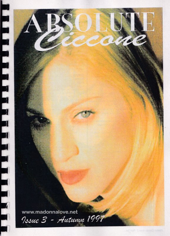 Absolute Ciccone fanzine (issue 3 - Autumn 1997) - UK