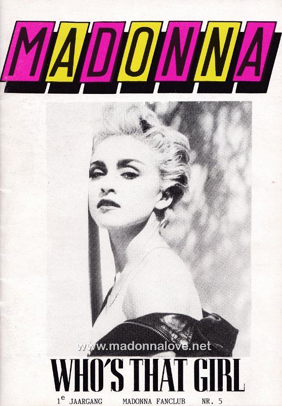Madonna fanclub Nederland fanzine - 1e jaargang nr. 5