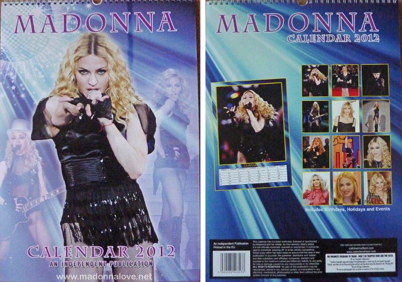 2012 Unofficial Madonna calendar 2012 - ISBN unknown