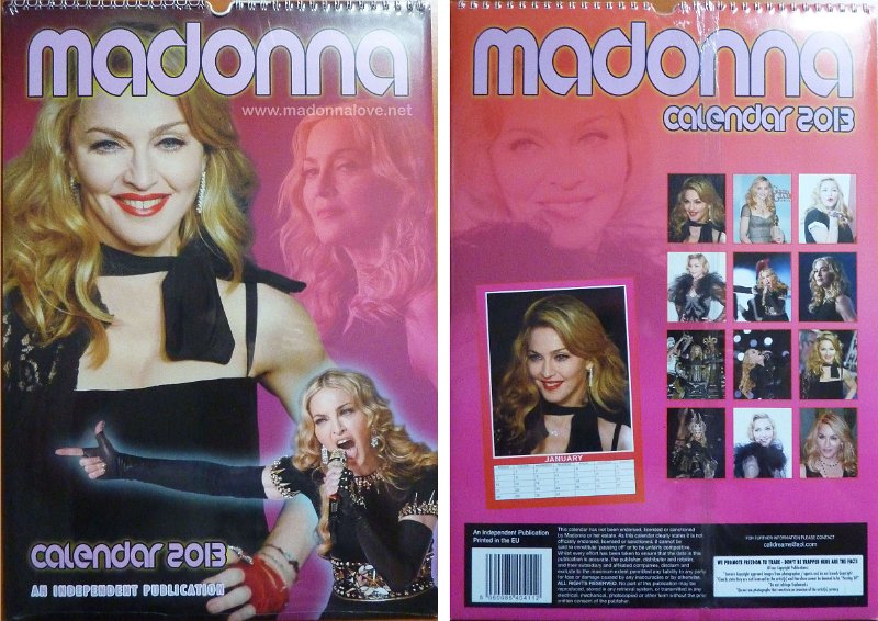 2013 Unofficial Madonna calendar 2013 - ISBN unknown