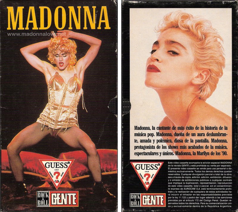 VHS 1993 Gente Madonna Rock & Roll - Argentina