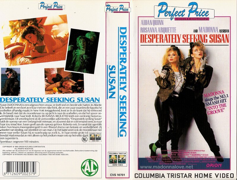 VHS 1985 Desperately Seeking Susan - Cat.Nr. CVS 10781 - Holland