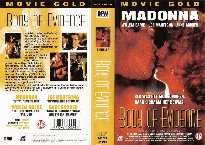 VHS 1992 Body of Evidence - Cat.Nr. 99918K - Holland