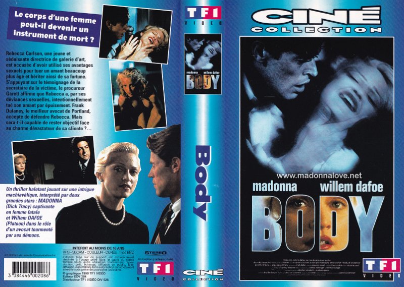 VHS 1992 Body of evidence (TF1 video - Cine collection) - Barcode 3384446002086 - France