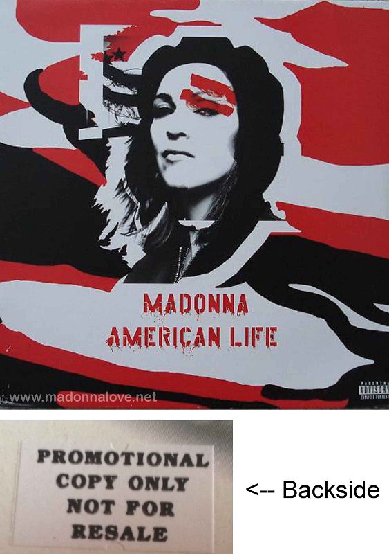 2003 American life promo 6 trk - Cat.Nr. 9362-42614-0 - W603T2 - UK (promotional sticker on backside sleeve)
