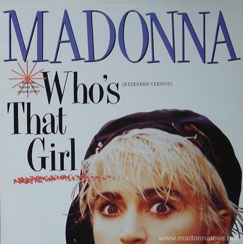 1987 Who's that girl - Cat.Nr. 920 692-0 - Germany (Alsdorf on runout groove)