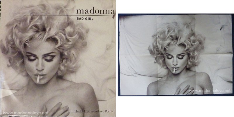 1993 Bad girl - Cat.Nr. W0154T - UK Includes exclusive free poster (Runout groove W 0154 (TW))