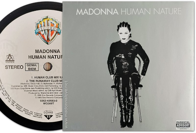 1995 Human nature - Cat. Nr. 9362-43583-0 - Germany (Alsdorf on runout groove + GEMA_Biem on label)