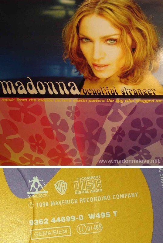 1999 Beautiful stranger 3trk - Cat.Nr. 9362 44699-0 - W495T - UK (No 'Made in Germany' on label + Runout groove W495T)