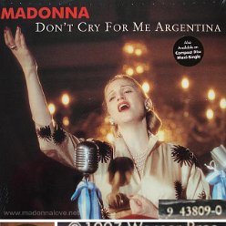 1996 Don't cry for me Argentina - Cat.Nr. 9 43809-0- USA (Made in USA backside)